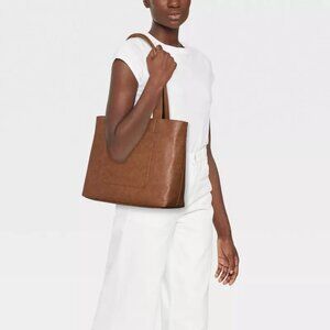 PRE-OWNED Cognac FauX Leather Handbag - Universal Thread